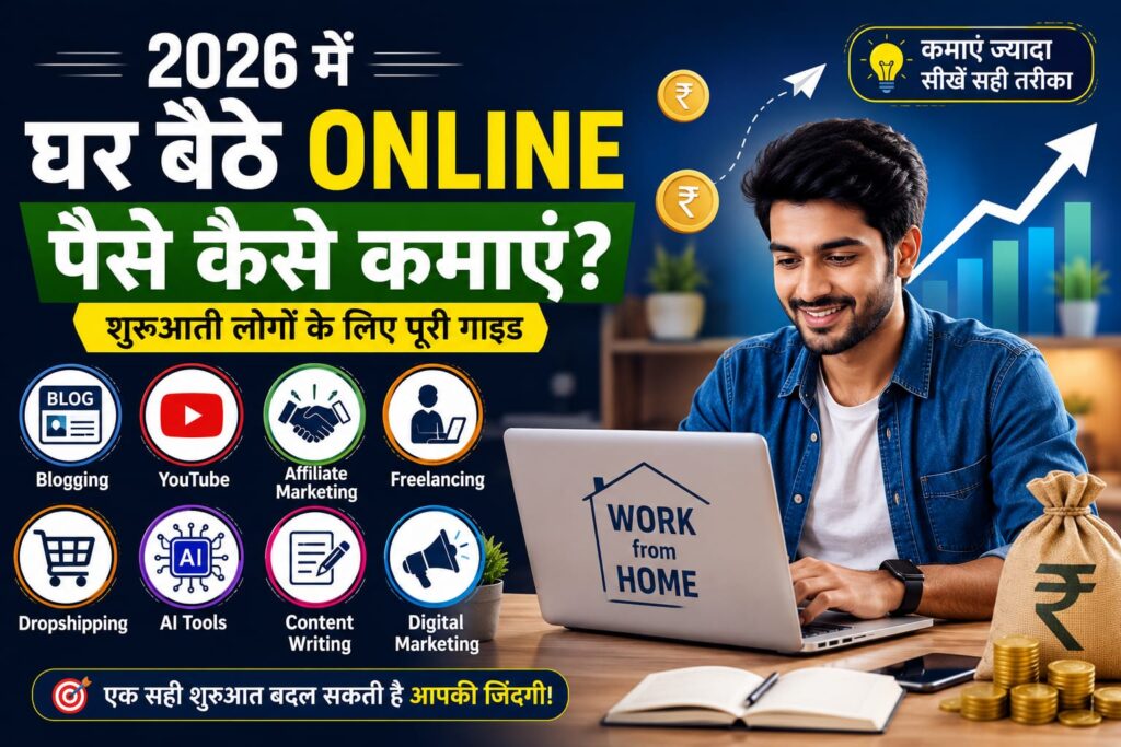 2026 में घर बैठे ऑनलाइन पैसे कैसे कमाएं
