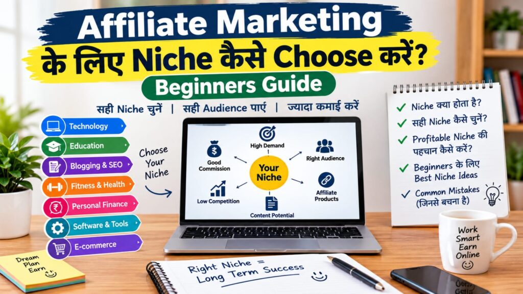 Affiliate Marketing के लिए Niche कैसे Choose करें? Beginners के लिए आसान Guide Affiliate Marketing ke liye niche kaise choose kare